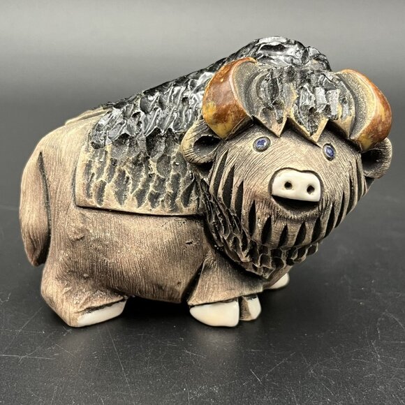 Artesania Rinconada Uruguay American Buffalo Version 2 Figurine #88 Ceramic Vtg - Picture 2 of 11